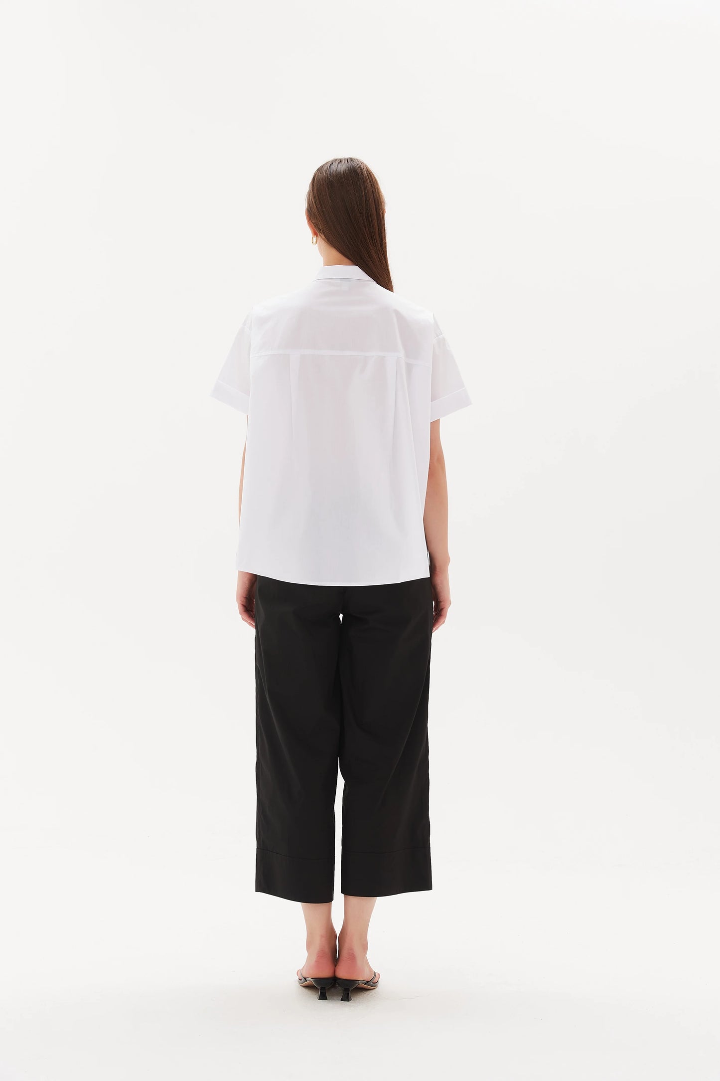 White Inverted Pleat Shirt