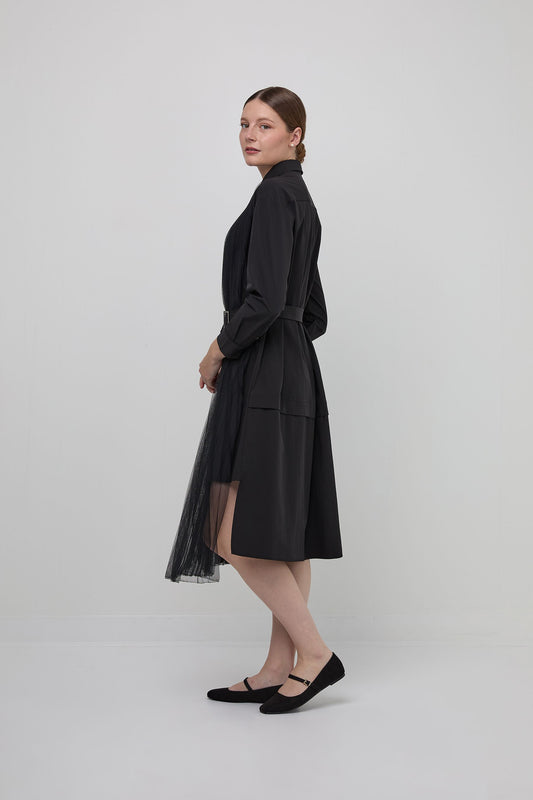 Black Pleated Dress