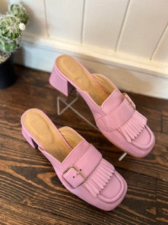 Purple Low Heeled Slip on